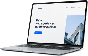 Website preview on laptop
